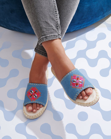 Nakış | Slippers - BabyBlue