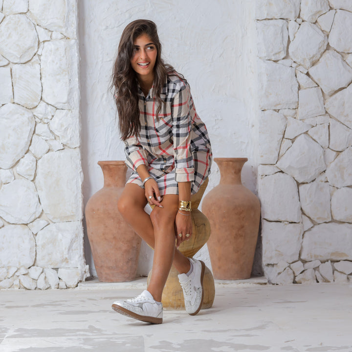 White Python-Texture Sneakers | Sleek & Stylish Casual Shoes