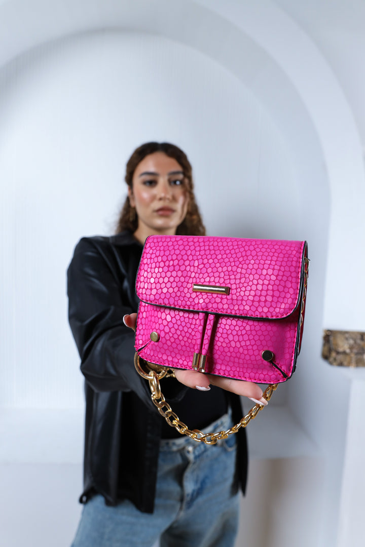 Boa Elegance Glam Bag - Fushia