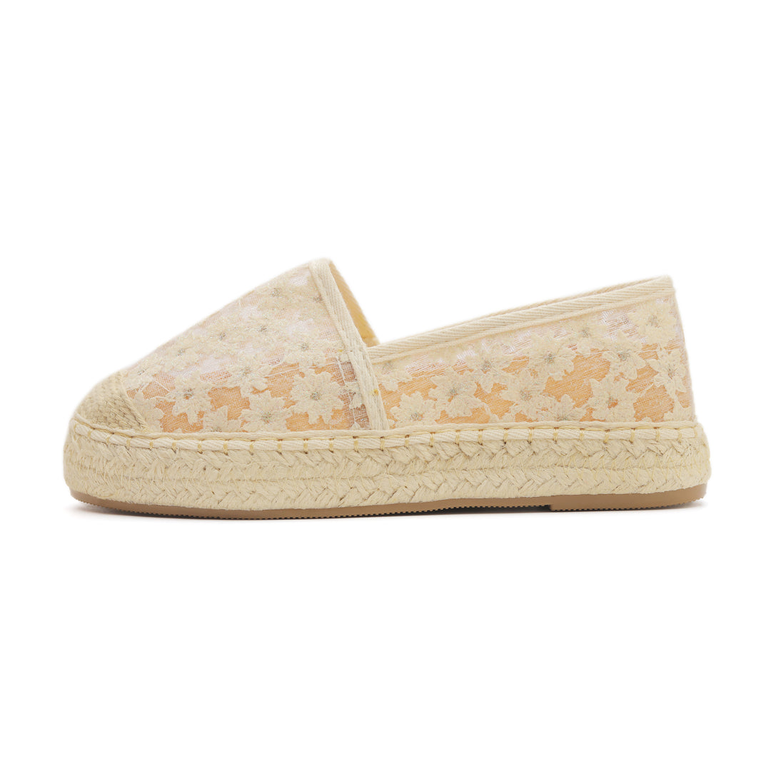 Blossom Petal Espadrilles Beige