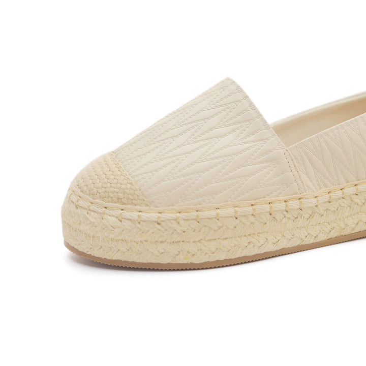 Beige Weave Comfort Espadrilles