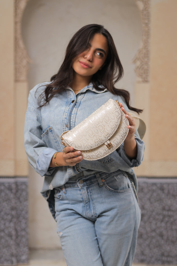Golden Pearl Satchel Bag