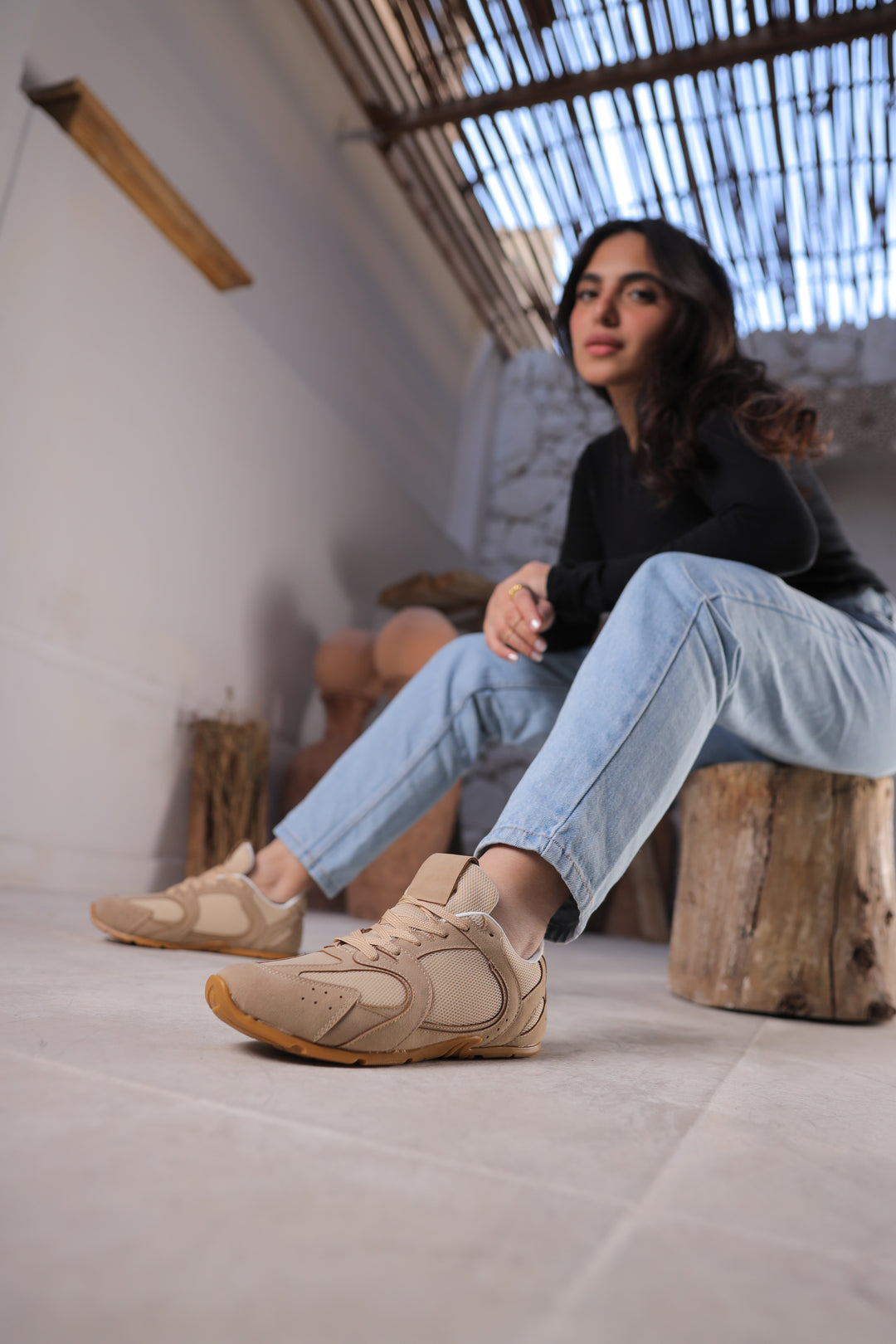 StrideX Beige Sneaker