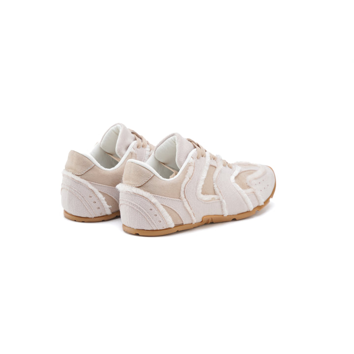 StrideX beige with a frayed fabric Sneaker