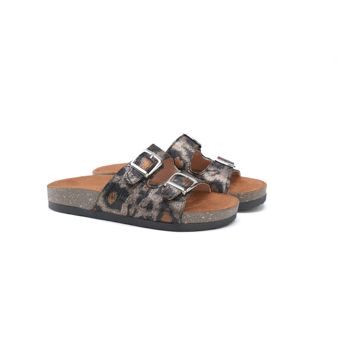 WildStride Leopard Brown Sandals