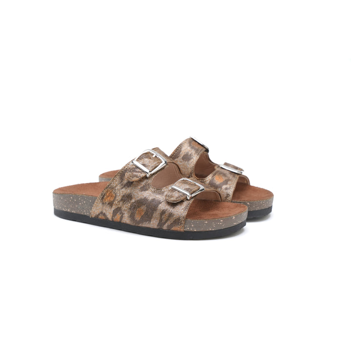 WildStride Leopard Tan Sandals
