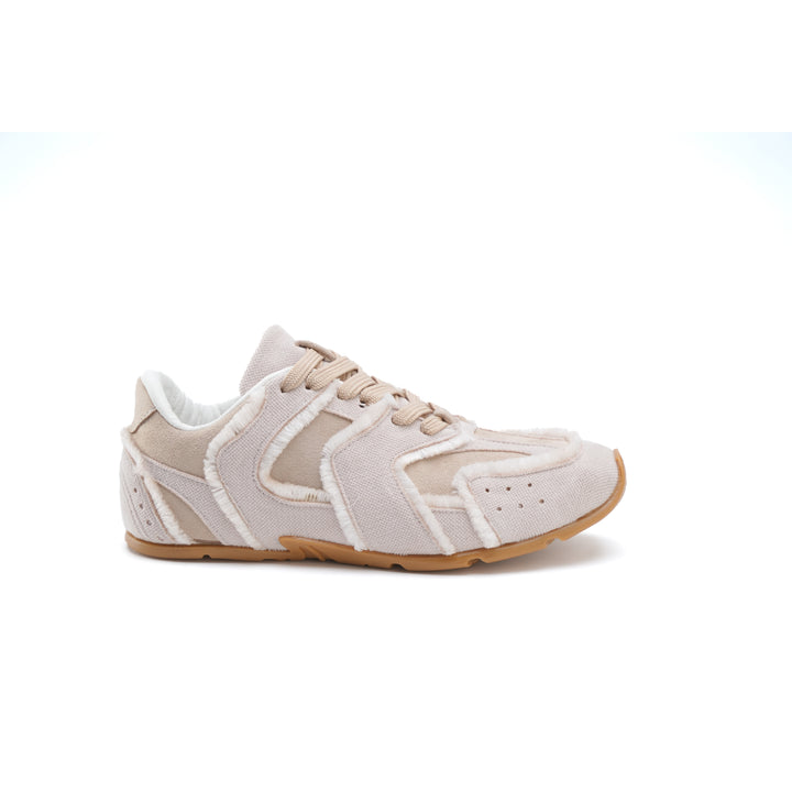 StrideX beige with a frayed fabric Sneaker