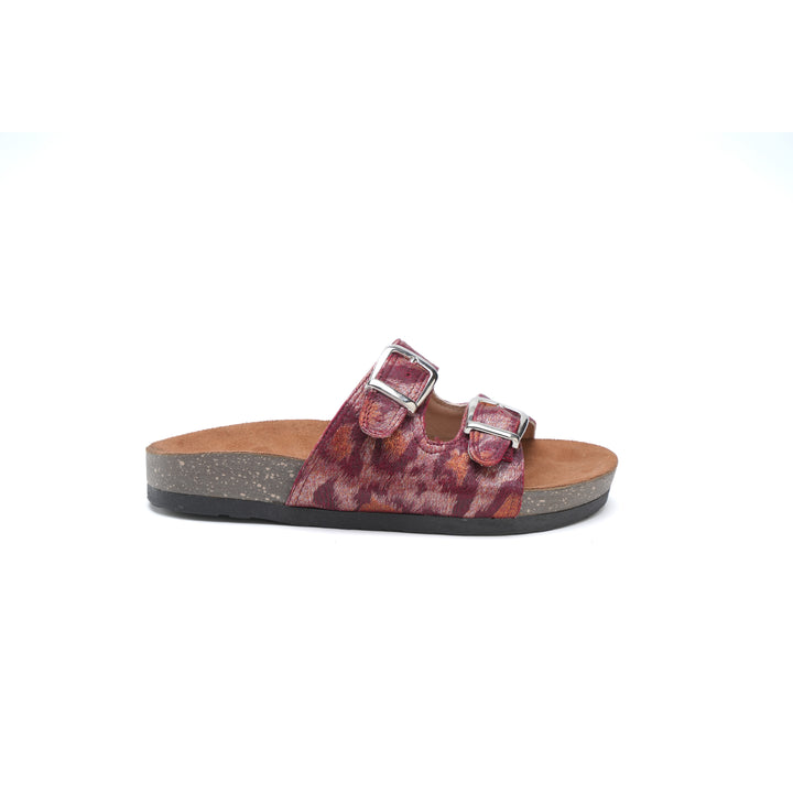 WildStride Leopard Maroon Sandals