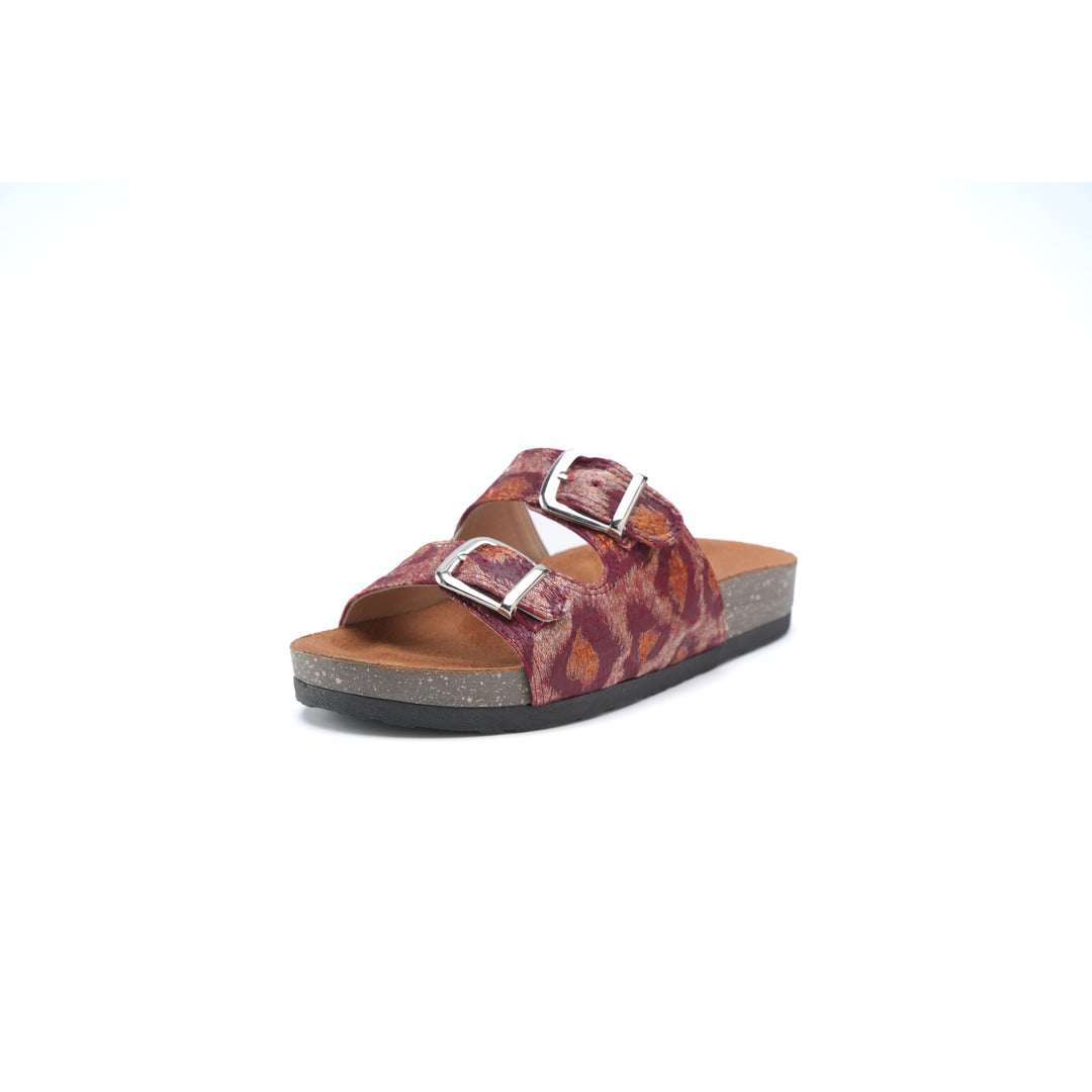 WildStride Leopard Maroon Sandals