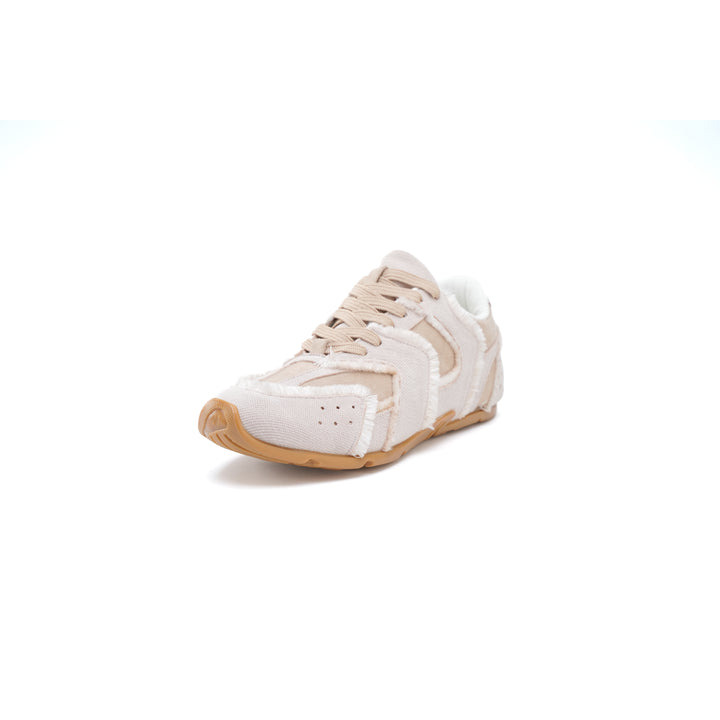 StrideX beige with a frayed fabric Sneaker
