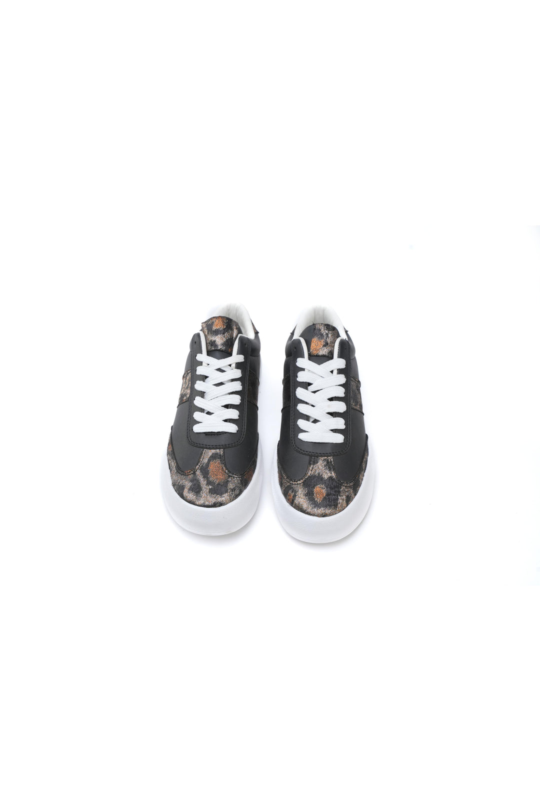 Luxe Leopard Print Sneakers Black