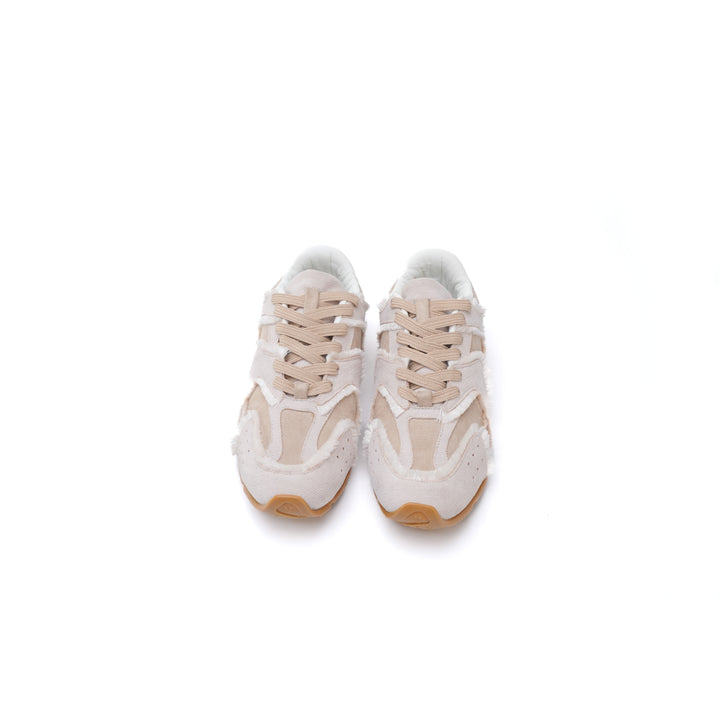 StrideX beige with a frayed fabric Sneaker