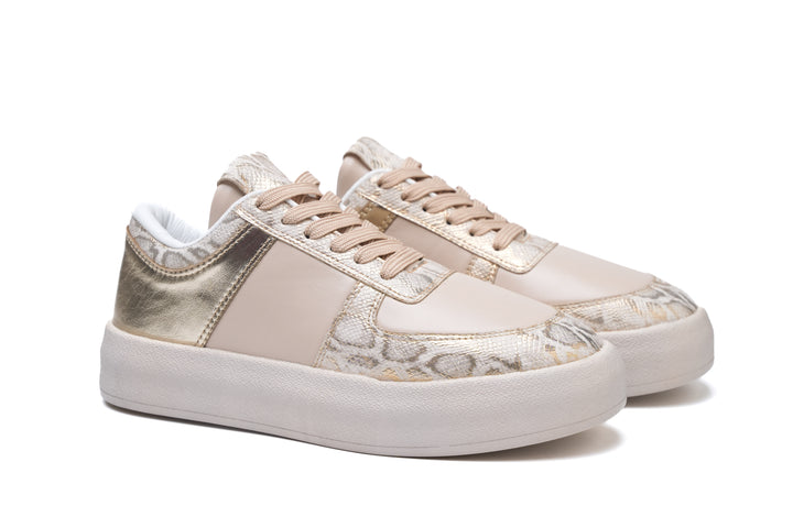 Blush Gold Luxe Sneakers | Women's Fashion Shoes
