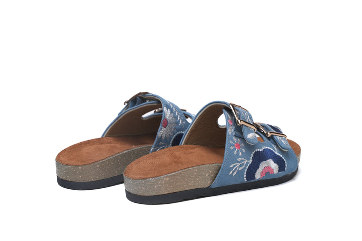 Sky Bloom Double Buckle Sandals Jeans | Comfortable & Stylish