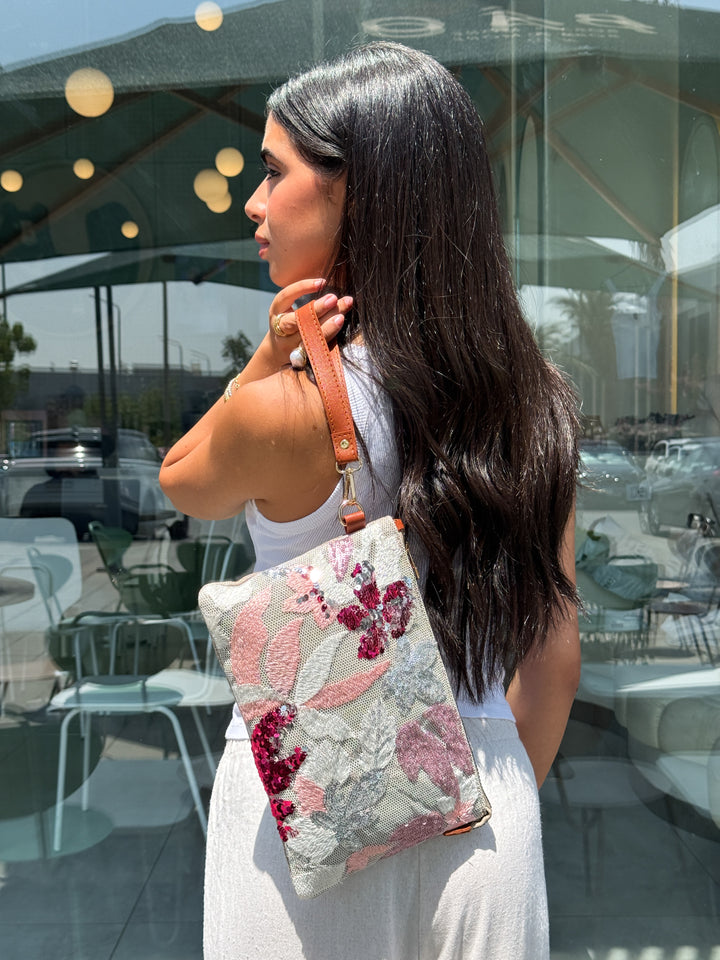 Blossom Luxe Sequin Clutch