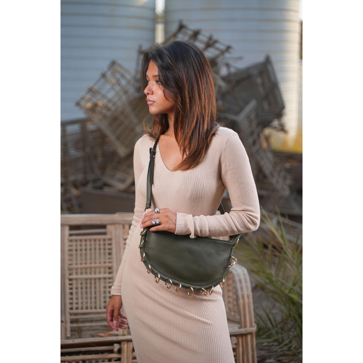 Olive Loop Shoulder Bag