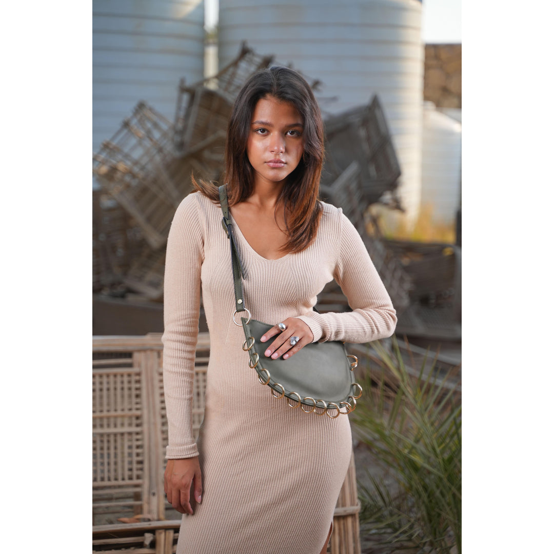 Olive Loop Shoulder Bag