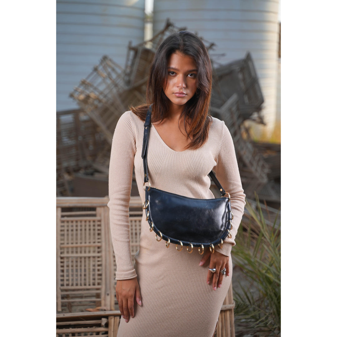 Noir Loop Shoulder Bag