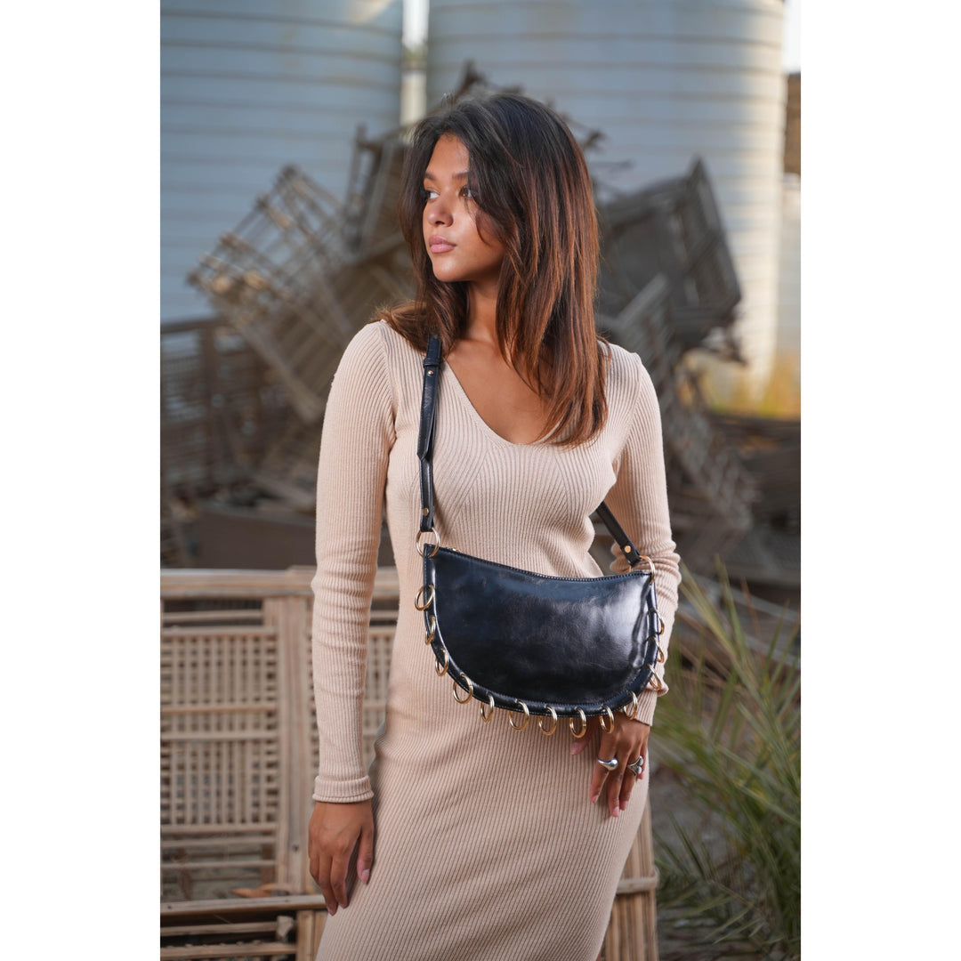 Noir Loop Shoulder Bag