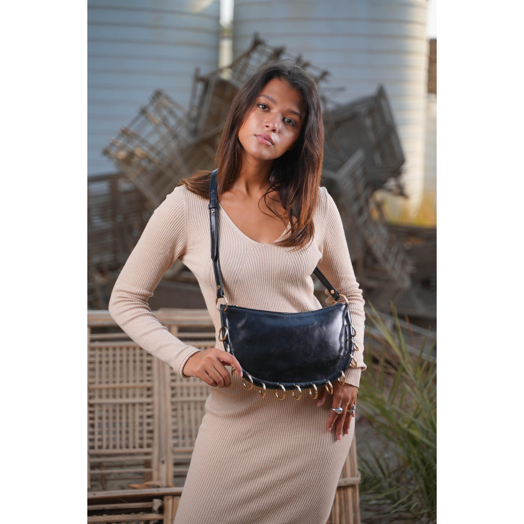 Noir Loop Shoulder Bag