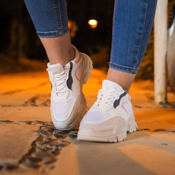 Chunky Sneakers In Beige X White