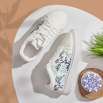 Leafy Quality Embroidered Sneakers
