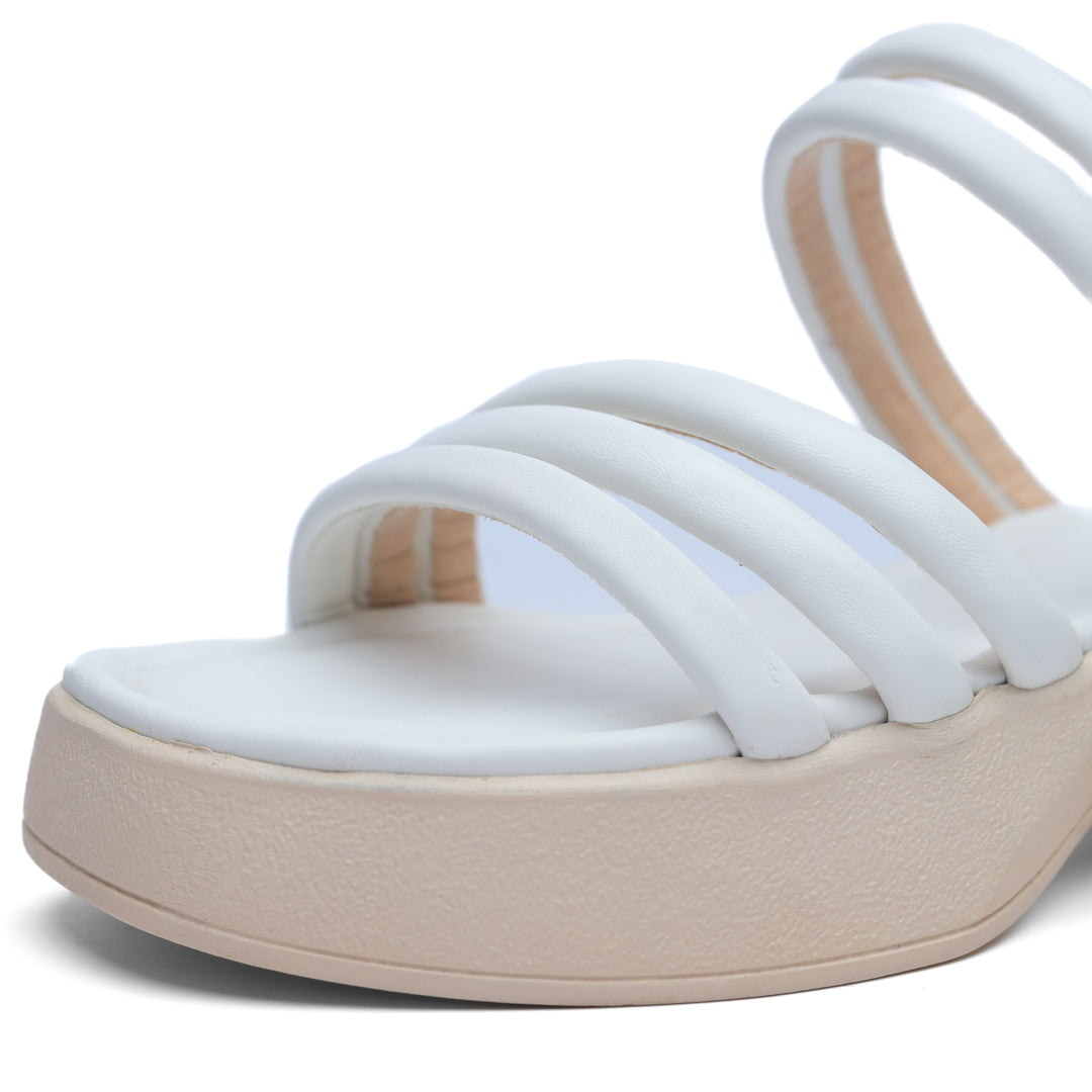 Elegance Stride Sandals White