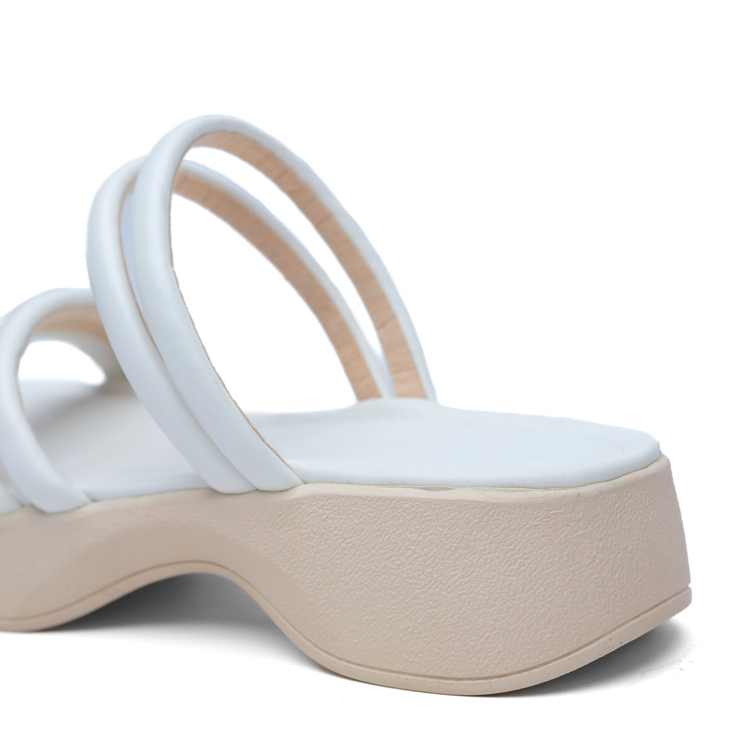 Elegance Stride Sandals White