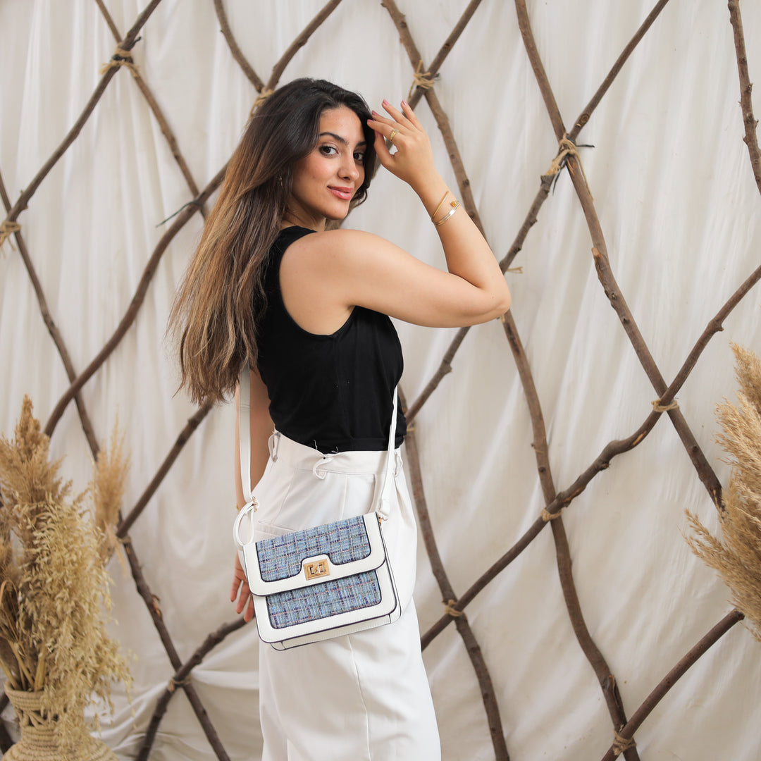 Elegance Enlivened Crossbody Bag White