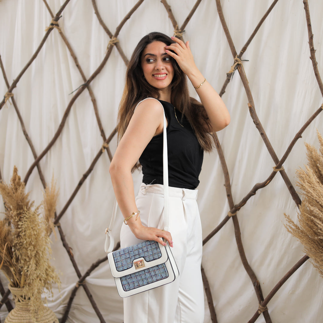 Elegance Enlivened Crossbody Bag White