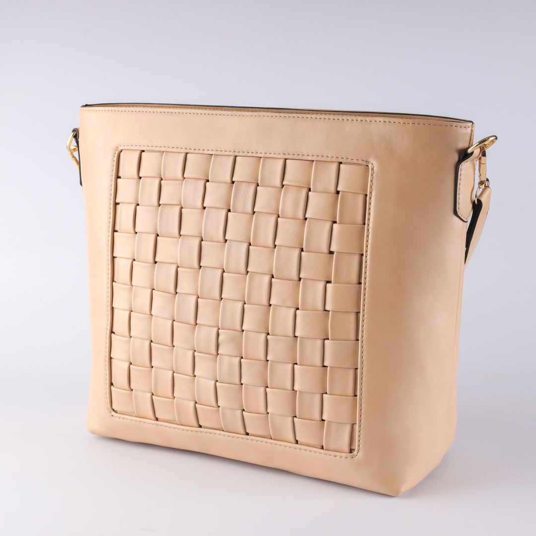 Şıklığın Çantası Leather Crossbag - Beige