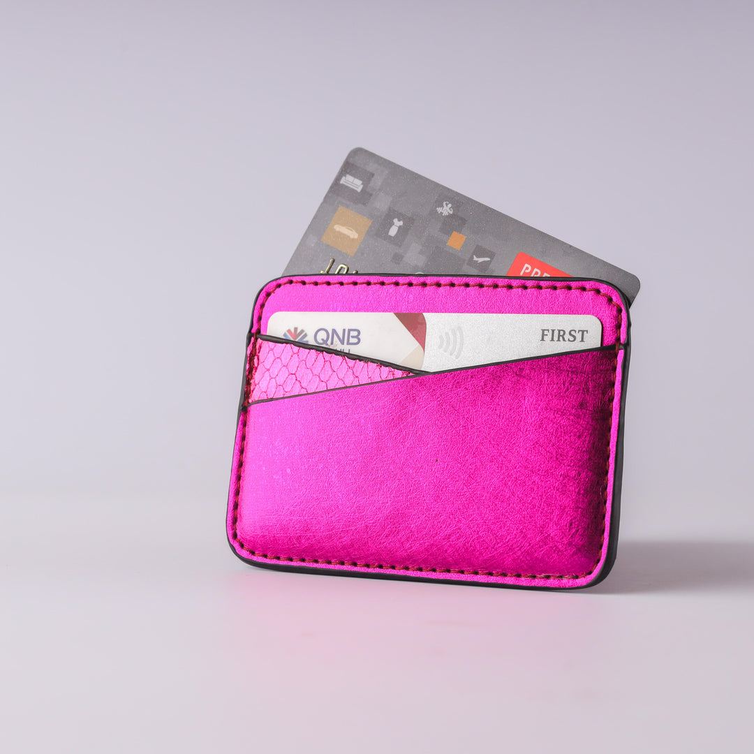 Shining Glaze Card Holder - Fushia