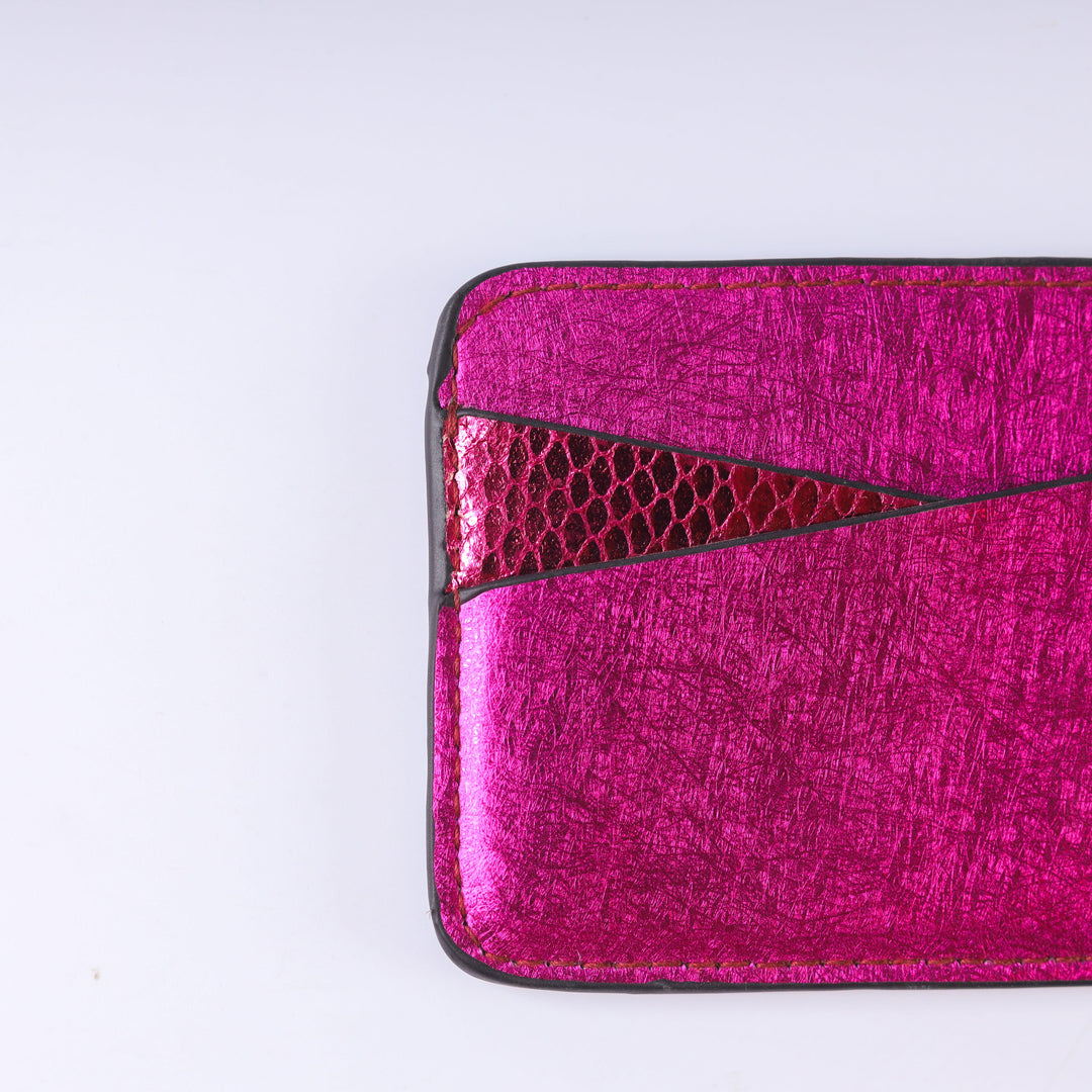 Shining Glaze Card Holder - Fushia