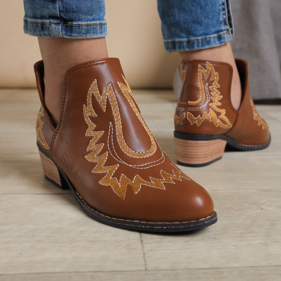 Texas Tekirdağ Ayakkabı Leather Boots - Havane