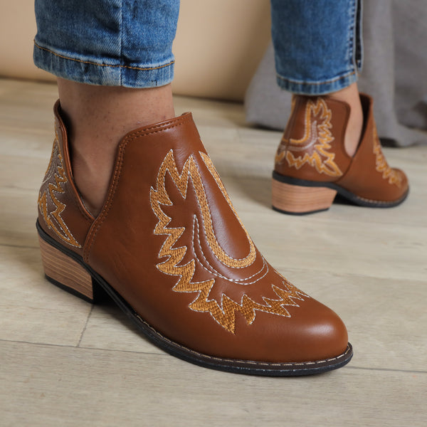 Texas Tekirdağ Ayakkabı Leather Boots - Havane