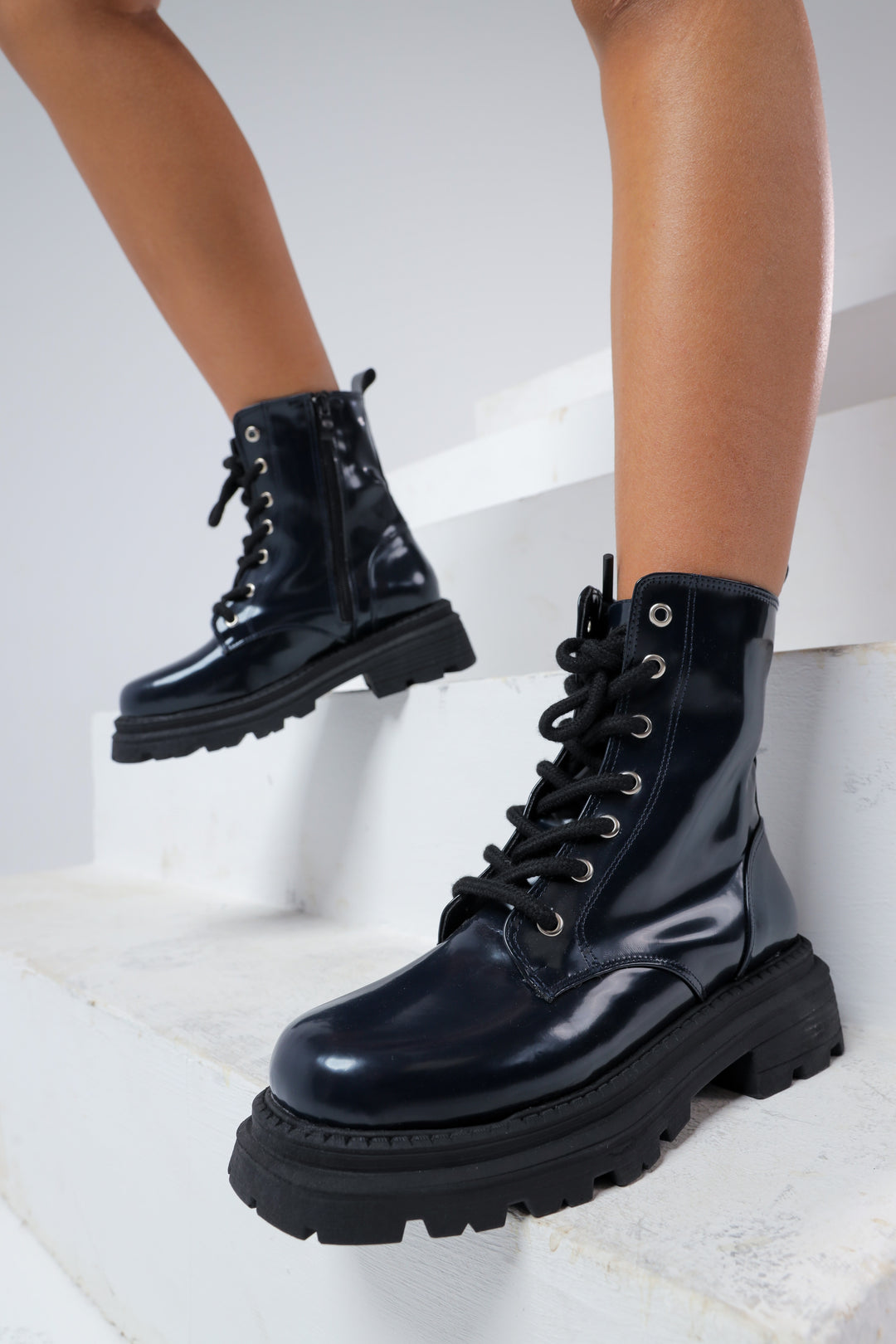 Navy blue Verne Eclipse Combat Boots