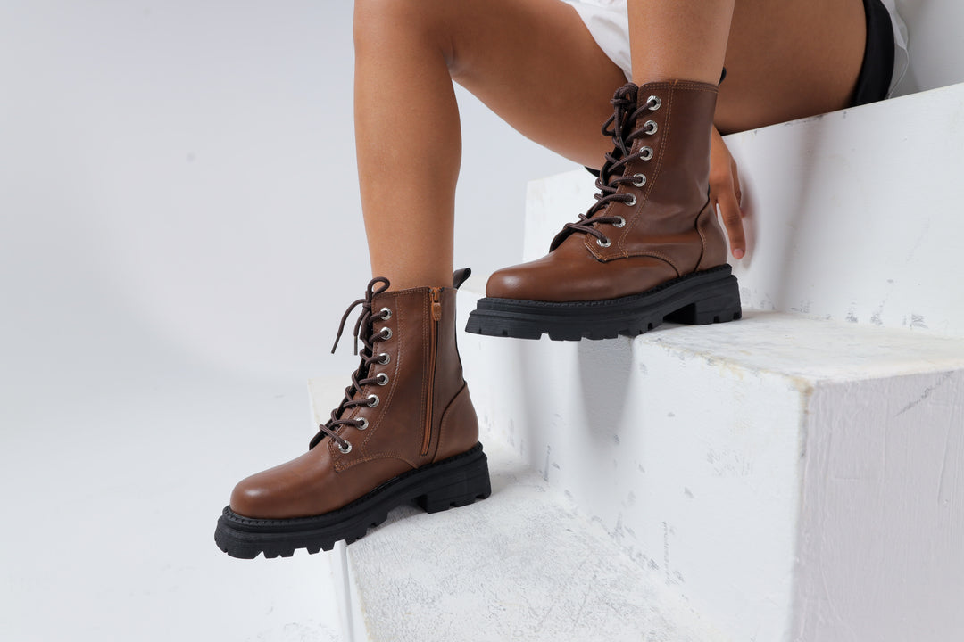 Brown Eclipse Combat Boots