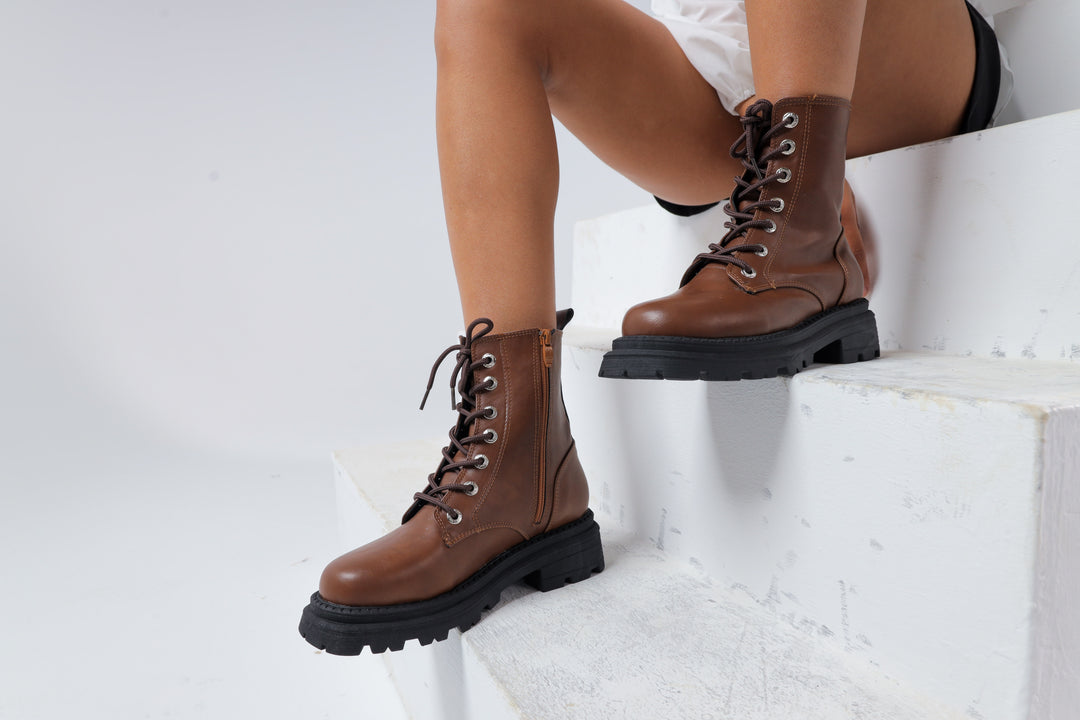 Brown Eclipse Combat Boots