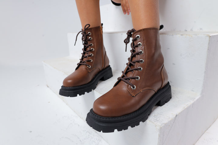 Brown Eclipse Combat Boots