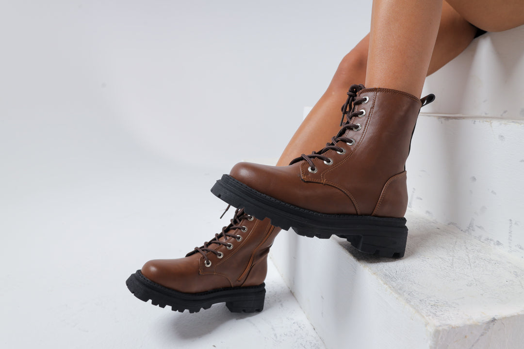 Brown Eclipse Combat Boots