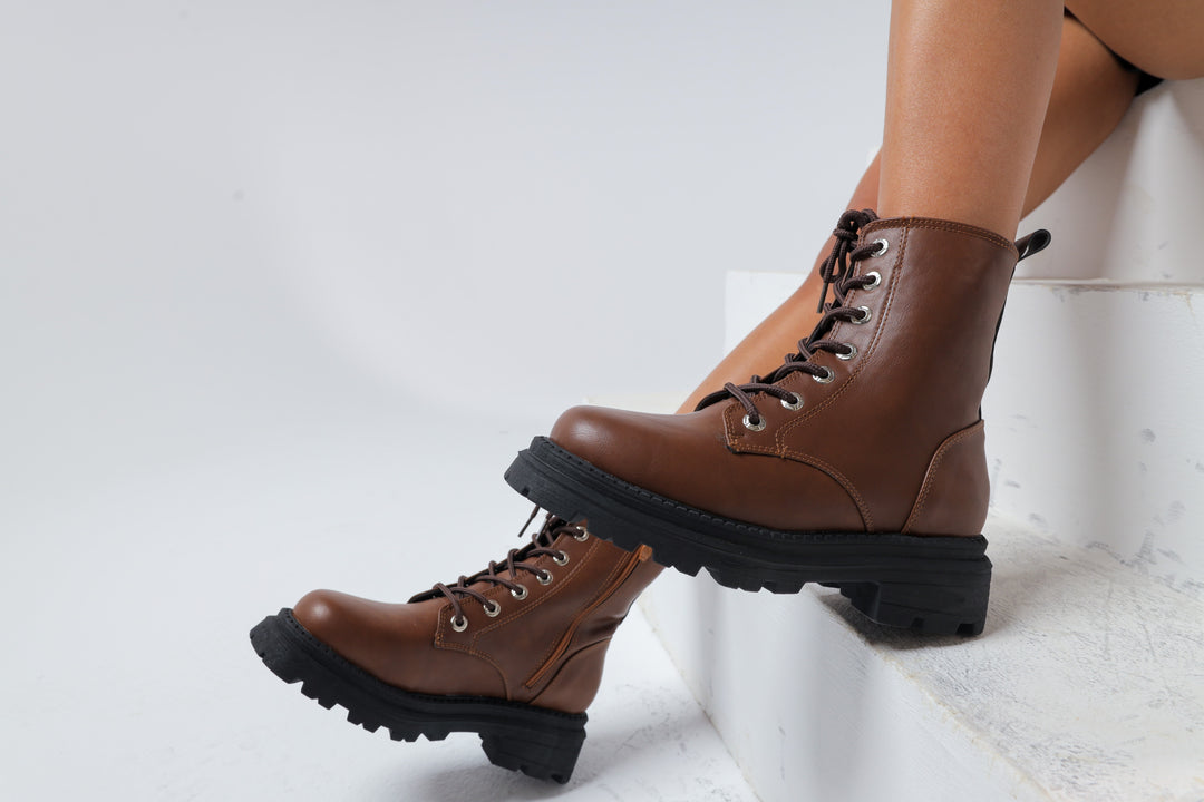 Brown Eclipse Combat Boots