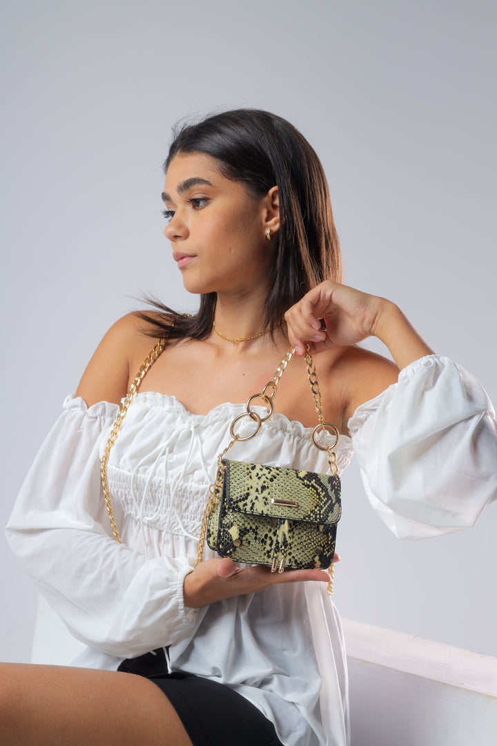 Reptilian Charm Glam Bag