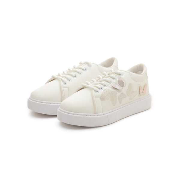 “Blossom Walk” Embroidered Sneakers