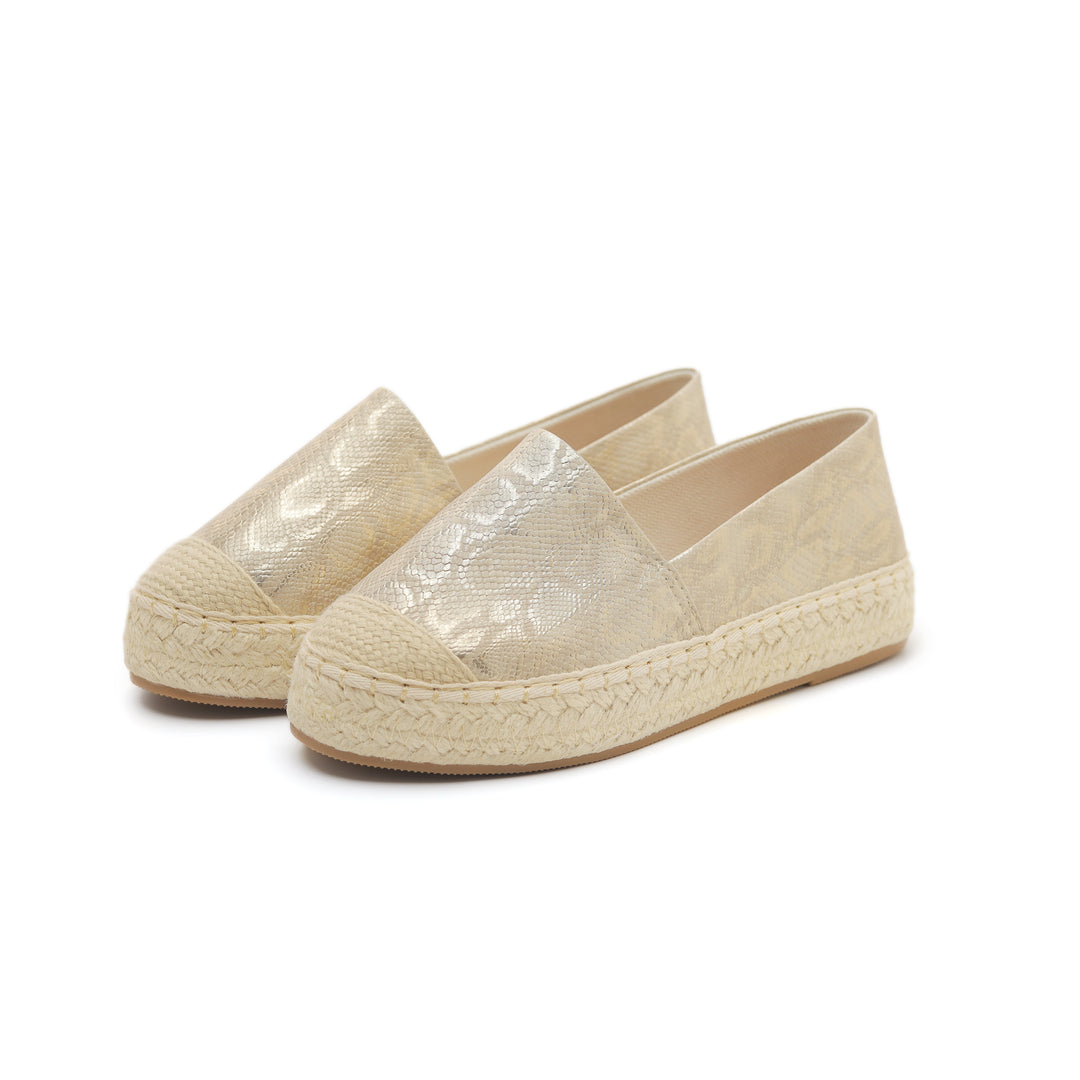 Glimmer Steps Espadrilles Gold