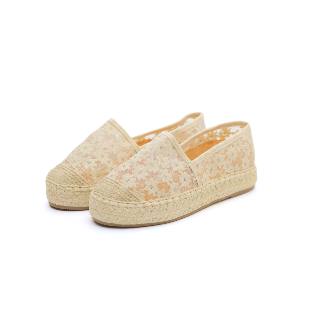 Blossom Petal Espadrilles Beige