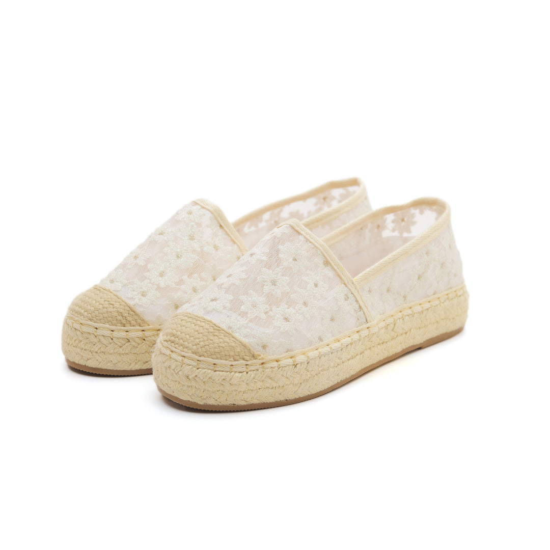 Blossom Petal Espadrilles White