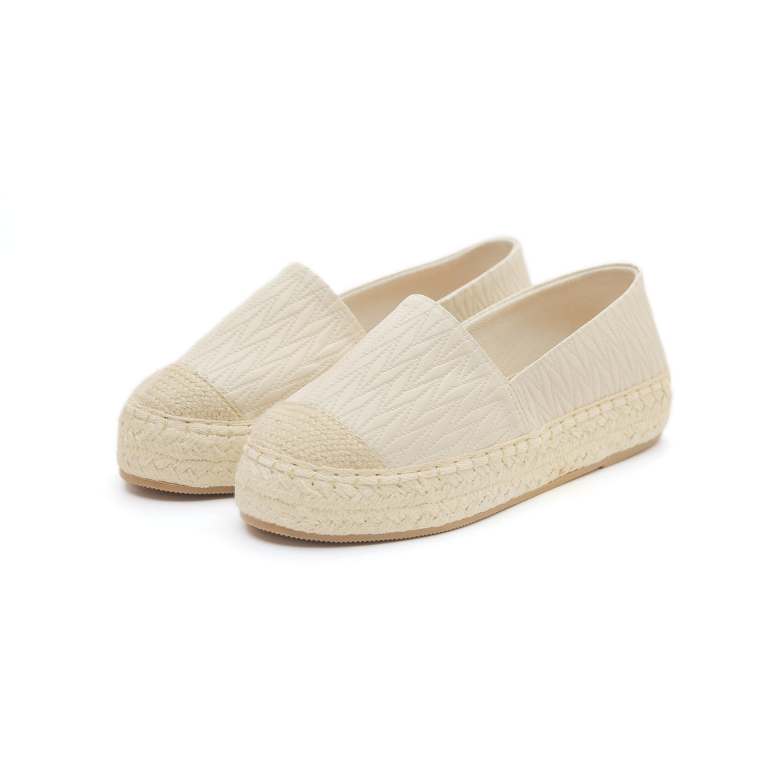 Beige Weave Comfort Espadrilles