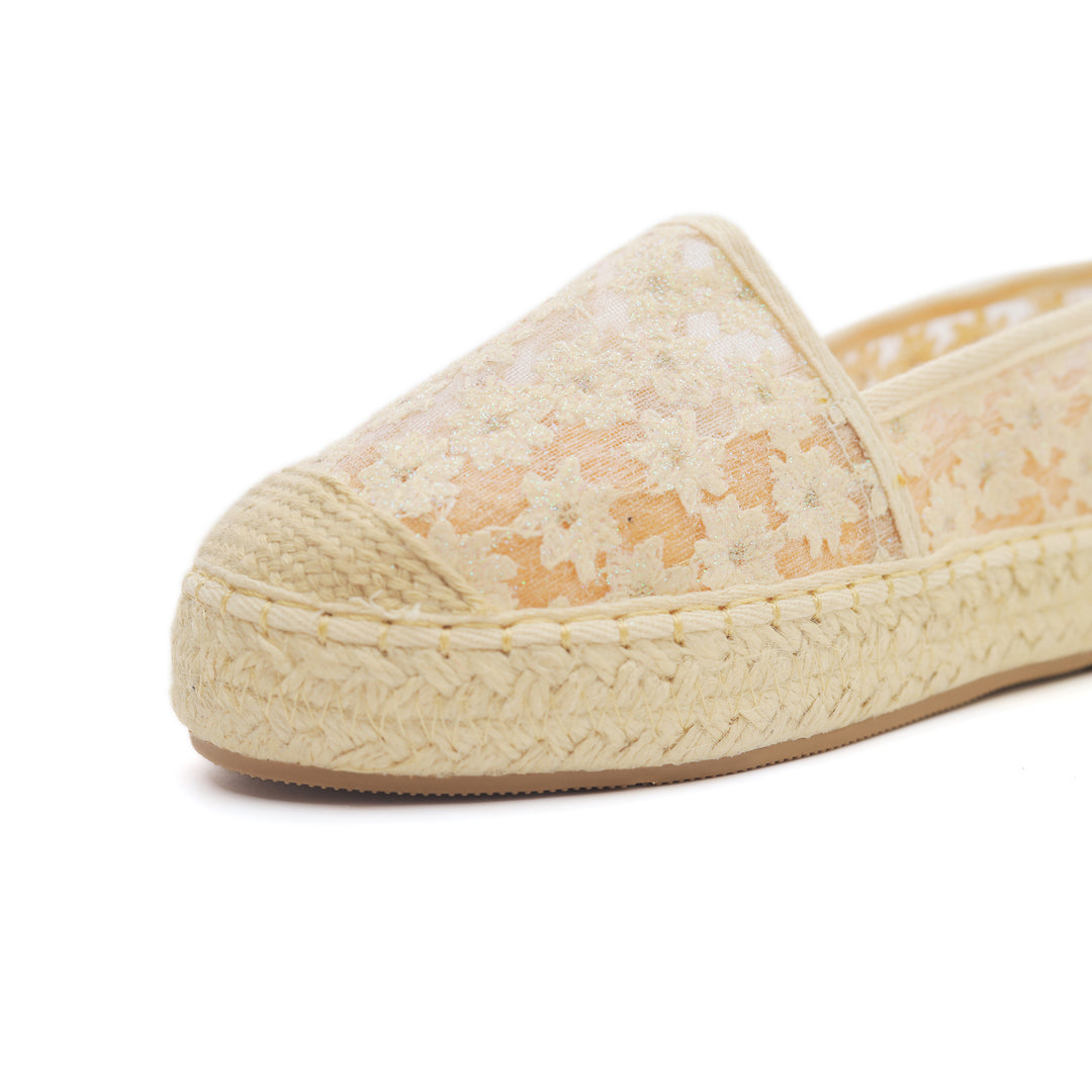 Blossom Petal Espadrilles Beige