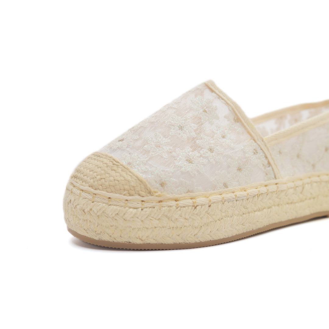 Blossom Petal Espadrilles White