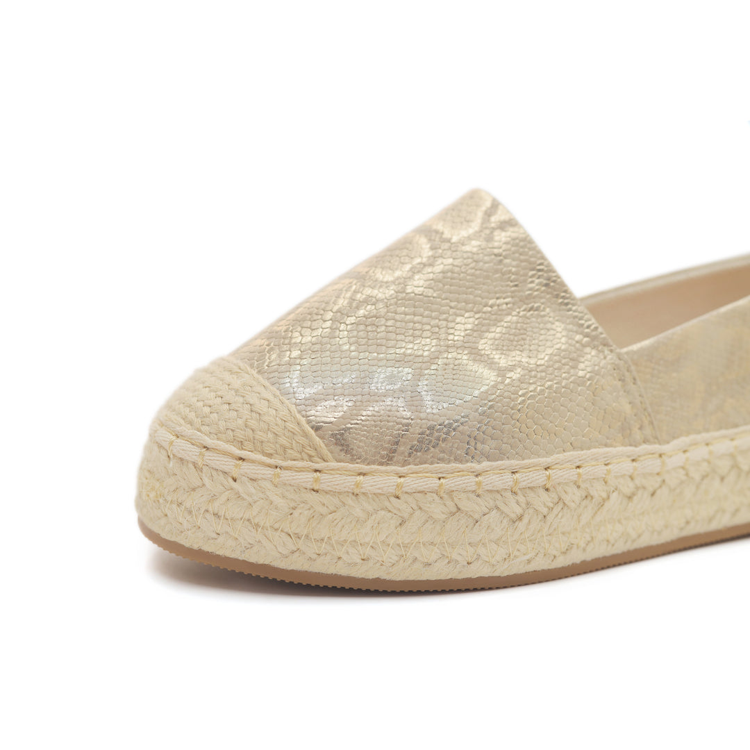 Glimmer Steps Espadrilles Gold